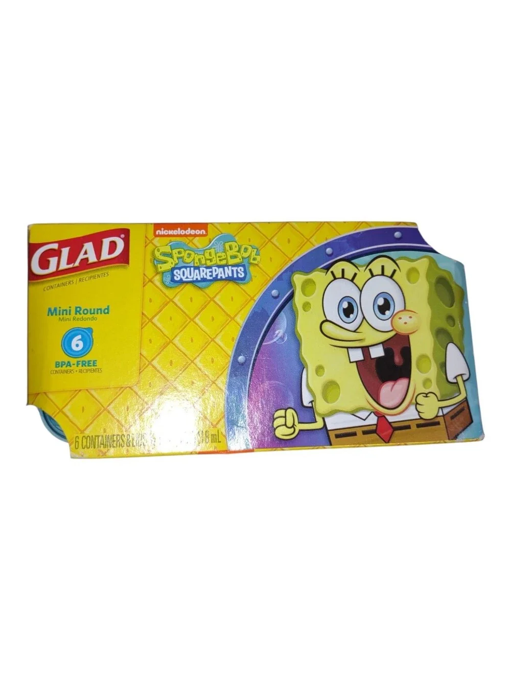 SpongeBob SquarePants Yellow Mini Round Food Containers - 6 Pack